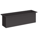 Plantekasse med LED Sort 30 x 100 x 30 cm Stål