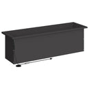 Plantekasse med LED Sort 30 x 100 x 30 cm Stål