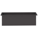 Plantekasse med LED Sort 30 x 100 x 30 cm Stål