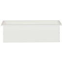 Plantekasse med LED Hvid 30 × 100 × 30 cm Stål