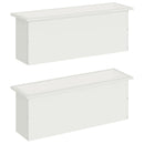 Plantekasse med LED 2 stk. Hvid 30 × 100 × 30 cm Stål