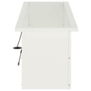 Plantekasse med LED 2 stk. Hvid 30 × 100 × 30 cm Stål