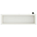Plantekasse med LED 2 stk. Hvid 30 × 100 × 30 cm Stål