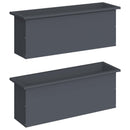 Plantekasse med LED 2 stk. Antracit 30 x 100 x 30 cm Stål