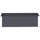 Plantekasse med LED 2 stk. Antracit 30 x 100 x 30 cm Stål