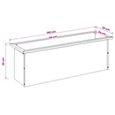 Plantekasse med LED 2 stk. Antracit 30 x 100 x 30 cm Stål