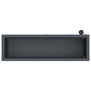 Plantekasse med LED 2 stk. Antracit 30 x 100 x 30 cm Stål