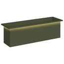 Plantekasse med LED Olivengrøn 30 × 100 × 30 cm Stål