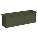 Plantekasse med LED Olivengrøn 30 × 100 × 30 cm Stål