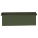 Plantekasse med LED 2 stk. Olivengrøn 30 × 100 × 30 cm Stål