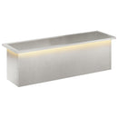 Plantekasse med LED Sølv 30 x 100 x 30 cm Rustfrit stål