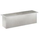 Plantekasse med LED Sølv 30 x 100 x 30 cm Rustfrit stål