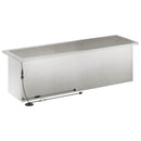 Plantekasse med LED Sølv 30 x 100 x 30 cm Rustfrit stål