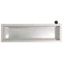 Plantekasse med LED Sølv 30 x 100 x 30 cm Rustfrit stål