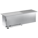 Plantekasse med LED Sølv 30 × 100 × 30 cm Galvaniseret stål