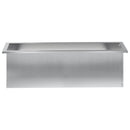 Plantekasse med LED Sølv 30 × 100 × 30 cm Galvaniseret stål