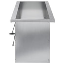 Plantekasse med LED Sølv 30 × 100 × 30 cm Galvaniseret stål