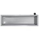 Plantekasse med LED Sølv 30 × 100 × 30 cm Galvaniseret stål