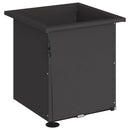 Plantekasse med LED Sort 40 x 40 x 40 cm Stål