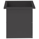 Plantekasse med LED Sort 40 x 40 x 40 cm Stål