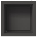 Plantekasse med LED Sort 40 x 40 x 40 cm Stål