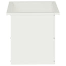 Plantekasse med LED 2 stk. Hvid 40 x 40 x 40 cm Stål