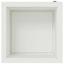 Plantekasse med LED 2 stk. Hvid 40 x 40 x 40 cm Stål