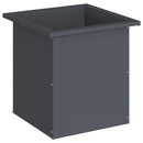 Plantekasse med LED Antracit 40 x 40 x 40 cm Stål