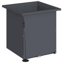 Plantekasse med LED Antracit 40 x 40 x 40 cm Stål