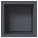 Plantekasse med LED Antracit 40 x 40 x 40 cm Stål