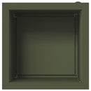 Plantekasse med LED Olivengrøn 40 x 40 x 40 cm Stål