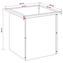 Plantekasse med LED 2 stk. Olivengrøn 40 x 40 x 40 cm Stål