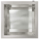 Plantekasse med LED Sølv 40 x 40 x 40 cm Rustfrit stål
