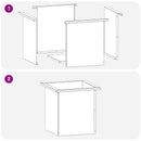 Plantekasse med LED Sølv 40 x 40 x 40 cm Galvaniseret stål