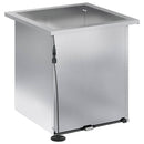 Plantekasse med LED Sølv 40 x 40 x 40 cm Galvaniseret stål