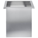 Plantekasse med LED Sølv 40 x 40 x 40 cm Galvaniseret stål