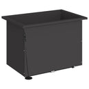 Plantekasse med LED 2 stk. Sort 40 × 60 × 40 cm Stål