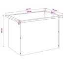 Plantekasse med LED 2 stk. Olivengrøn 40 x 60 x 40 cm Stål