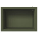 Plantekasse med LED 2 stk. Olivengrøn 40 x 60 x 40 cm Stål