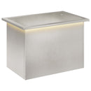Plantekasse med LED Sølv 40 x 60 x 40 cm Rustfrit stål