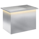 Plantekasse med LED Sølv 40 × 60 × 40 cm Galvaniseret stål