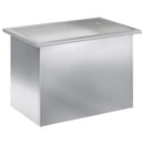 Plantekasse med LED Sølv 40 × 60 × 40 cm Galvaniseret stål