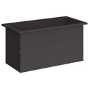Plantekasse med LED Sort 40 x 80 x 40 cm Stål
