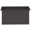Plantekasse med LED Sort 40 x 80 x 40 cm Stål