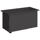 Plantekasse med LED 2 stk. Sort 40 x 80 x 40 cm Stål