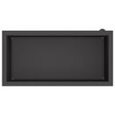 Plantekasse med LED 2 stk. Sort 40 x 80 x 40 cm Stål