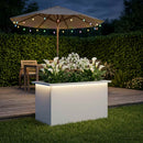 Plantekasse med LED Hvid 40 x 80 x 40 cm Stål