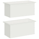 Plantekasse med LED 2 stk. Hvid 40 x 80 x 40 cm Stål