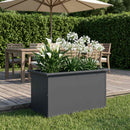 Plantekasse med LED Antracit 40 x 80 x 40 cm Stål