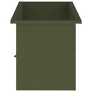 Plantekasse med LED Olivengrøn 40 x 80 x 40 cm Stål
